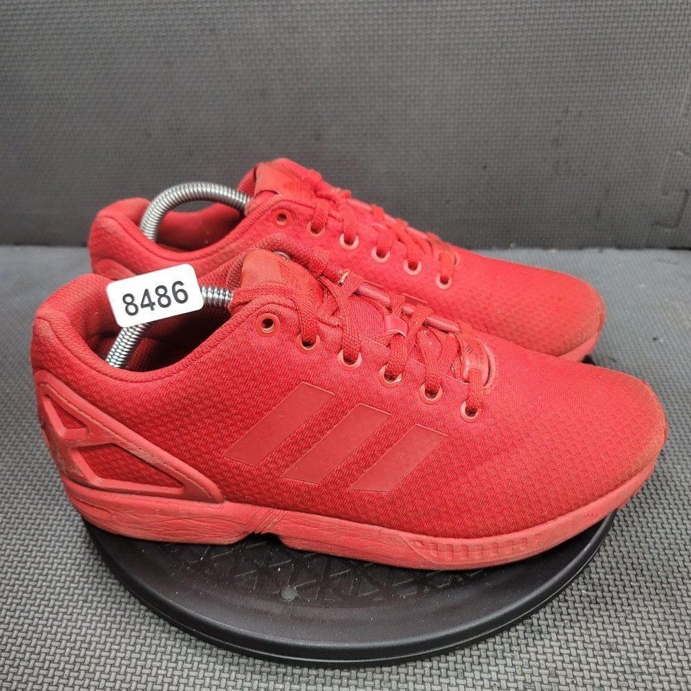 Adidas ZX Flux Shoes Mens Sz 9 Triple Red Athletic Sneakers